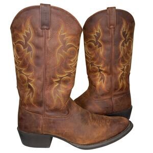 Justin Stampede Western Boot Brown style 2551 cowboy Ranch size 13 D
